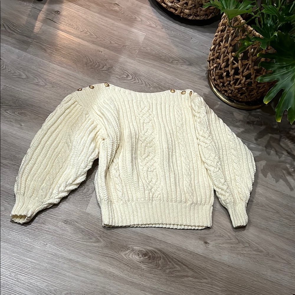 Cream Cable Knit Sweater